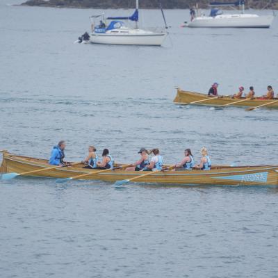 Avona and the B crew mid race 